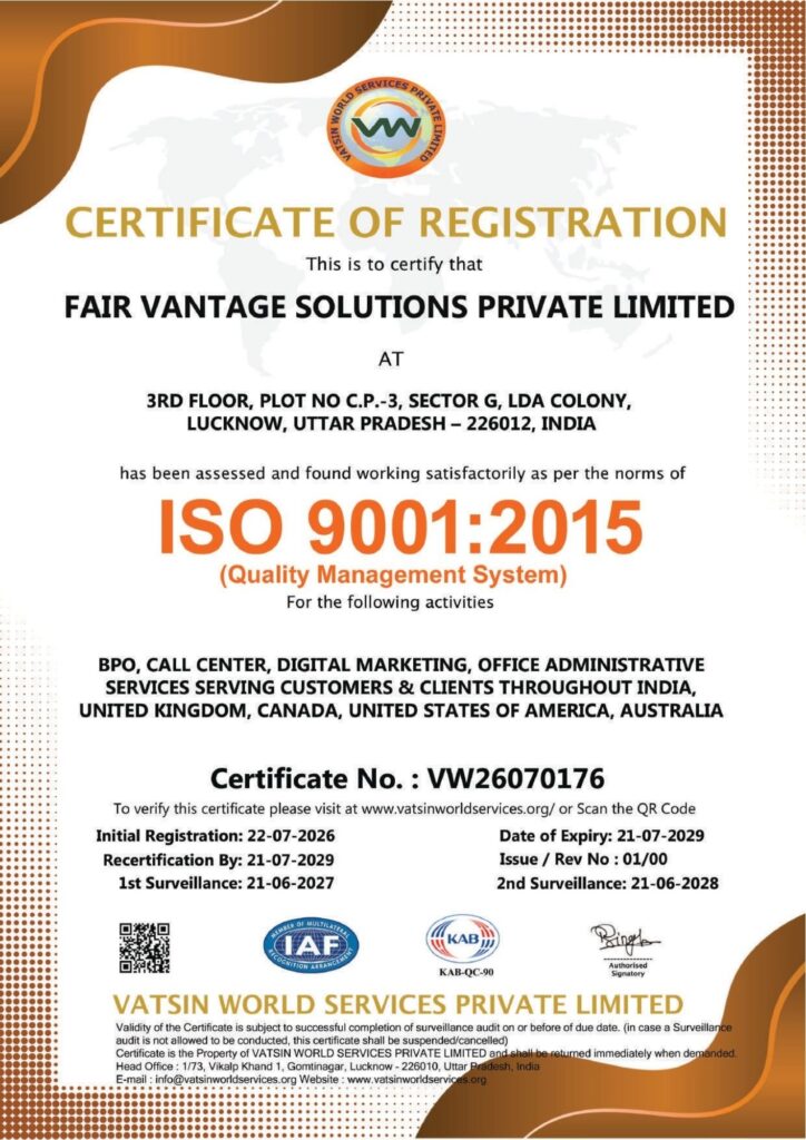 fair vantage solutions private limited qms final